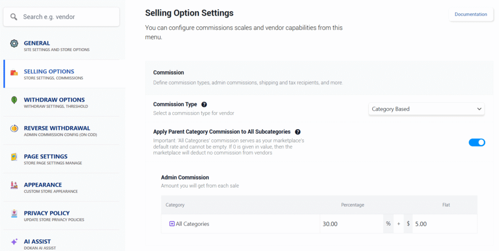 Building Your WordPress Multi-Vendor Marketplace: The Ultimate Dokan Guide 9 Selling option settings