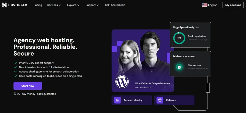 Agency Hosting Hostinger Pro