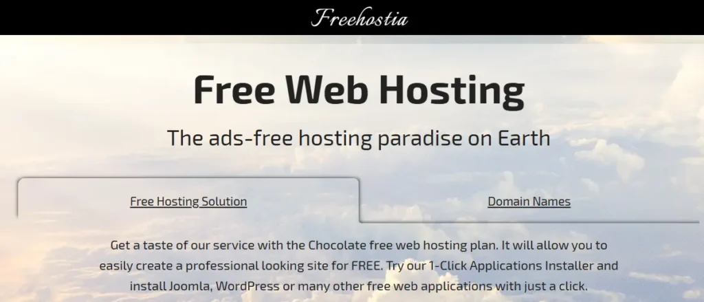 Freehostia Free Hosting for WordPress
